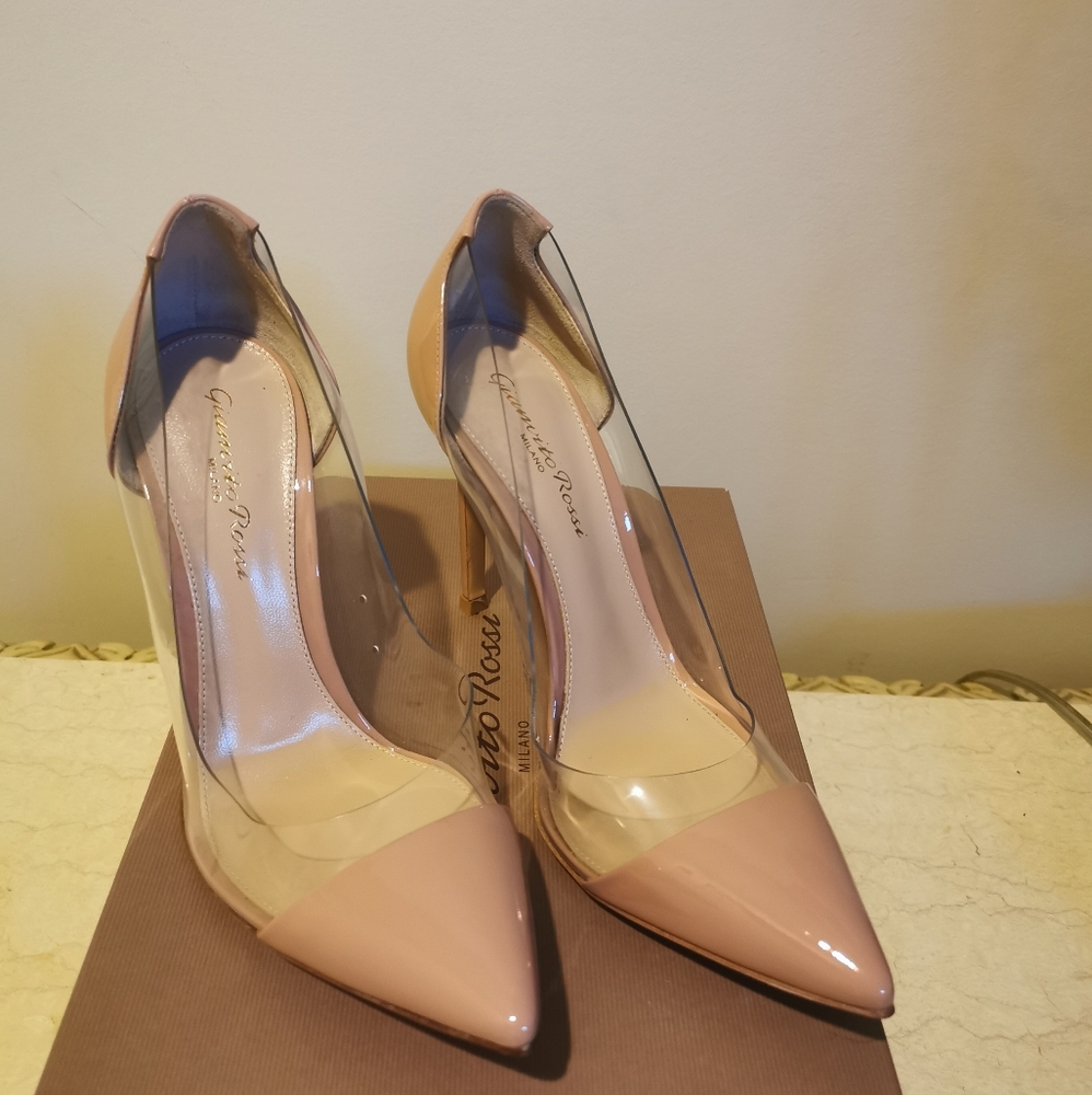 Gianvito Rossi plexi heel